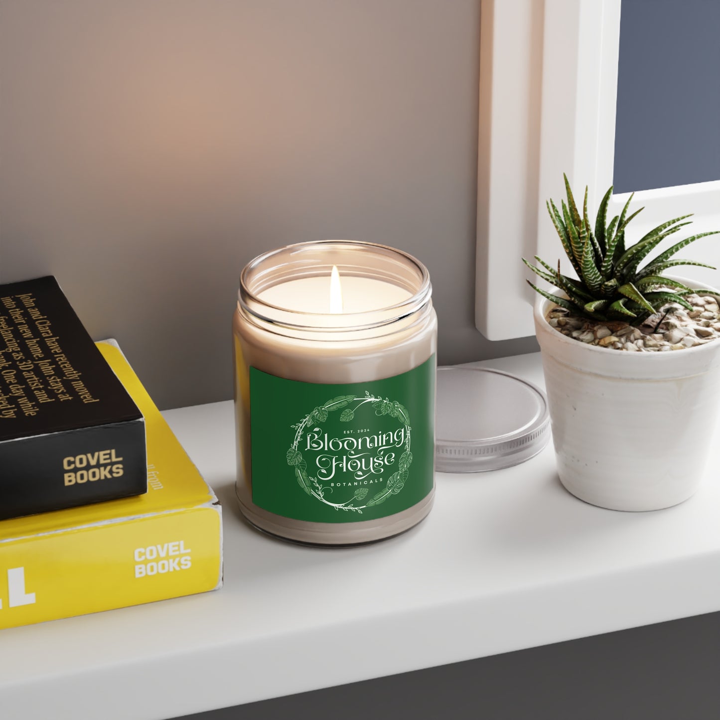 Blooming House Logo Soy Candle, 9oz